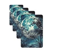 blue moon Car Air Freshener Cards for Women Men 4 Pack Cute Car Accessories Long Lasting Scent Car Diffuser Hanging Auto Aromatherapy Tablets Car Fresheners Gifts