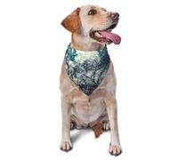 Blue Moon Dog Bandana Pet Scarf Accessories for Small Medium Dogs Cats Photo Prop, Triangle Pet Bandanas Adjustable Puppy Bib Washable Dog Kerchief Puppy Neckerchief