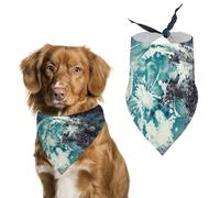 Blue Moon Pet Scarf Adjustable Pet Accessories Triangular Scarf Washable Floral Print Puppy Bib Bandana Stylish Comfortable Cat Scarves for Holiday Scarfs