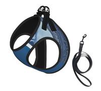 Blue Moon Print Dog Harness,Pet Leash Vest,Adjustable And Reflective Vest,For Small To Medium Dogs