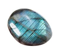 Blue Moonstone Crystal - Polished Palm Stone, Decorative Collectible Glass, Portable Moon Stone | Crystal for Home Office Desk Fish Tank Meditation Display Collection