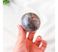 Blue Moonstone Crystal Sphere Ornament Ball Polished Stone Collection Home Decor (Size : 4-4.5CM) Gemstone Stone