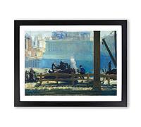 Blue Morning By George Bellows Classic Painting Framed Print | A2 Black Framed Wall Art | Ready to Hang | Classic Historical Picture | Living Room Bedroom Lounge Office