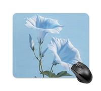 Blue Morning Glory Mouse Pad - Non-Slip Rubber Base Ultra-Thin Desk Mat Waterproof & Portable Mousepad for Gaming, Office, Design 25 * 30cm