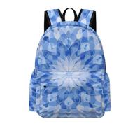 Blue Mosaic Kaleidoscope Backpacks Travel Bag Side Pocket