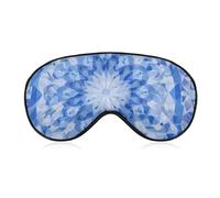 Blue Mosaic Kaleidoscope Sleep Eye Mask Night Shade Cover Soft Adjustable for Travel Naps