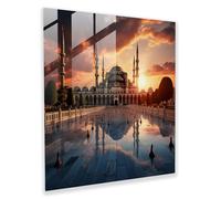 Blue Mosque Glass Print - Ottoman Empire, Ottoman Empire, Glass Wall Art, Glass Art, 20" x 20"
