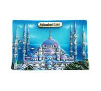 Blue Mosque Istanbul Turkey Refrigerator Magnet Travel Souvenir 3D Fridge Decoration Magnetic Sticker Hand Painted Craft Collection