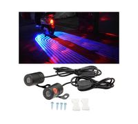 (Blue) Motorcycle Car Projector Angel Wing LED Lamps Modified Moto Tail Lights Carpet Underglow Welcome Brake Taillights Bulbs