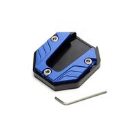 (blue) Motorcycle Kickstand Motorbike Side Kick Stand Pad Parking Plate Base Foot Extension Pad Large Foot Pad Side Stand Foot