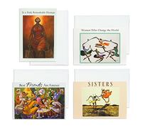 Blue Mountain Arts Ernie Barnes Greeting Cards (Women’s Assortment) from 4 Unique Greeting Cards for a Best Friend, Sister, Mom, Aunt, Grandmother, or Any Remarkable Woman in Your Life