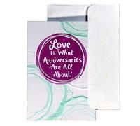 Blue Mountain Arts Greeting Card “Love is What Anniversaries are All About”-Handmade Paper Card is Perfect for Saying “Happy Anniversary” to Him Or Her