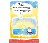 Blue Mountain Arts - Son You are Wonderful in So Many Ways - Handmade Paper Greeting Card for Any Occasion with Sentimental Verse (WC445) Sailboat