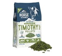 Blue Mountain Hay High Altitude Timothy Hay Pellets (40 lb), Ultra Premium Nutrient Dense Forage, Small Quick Soaking Low Dust Pellets, Easy to Measure, Automatic Feeder Friendly