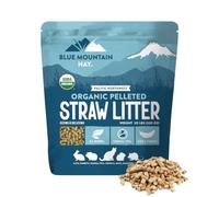 Blue Mountain Hay Organic Wheat Straw Litter for Small Animals | Natural, Biodegradable Litter Pellets | Chemical & Dust-Free | Moisture-Absorbing | Naturally Eliminates Odor (20 lb)
