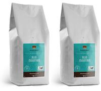 Blue Mountain Medium Roast Coffee Beans 1kg - Brown Bear - for All Coffee Machines - Strength 3 - Donation to Free The Bears - 100% Arabica (Pack of 2)