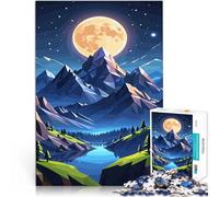 Blue Mountain Night Landscape2000 Pieces Jigsaw Puzzles for teenagers Challenging Game Wishlist with Santa Claus 70x100cm