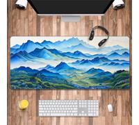 Blue Mountain Village Large Gaming Mouse Pad 600x400x2 mm Long Computer Keyboard Mousepad XXL Mouse Mat Washable with Slip Rubber Base Desk Pad for PC, Laptop, Office