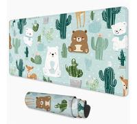 Blue Mouse Mat 1000x500 mm Large Mouse Pad Bear Office Accessories Waterproof Desk Mat with Non-Slip Rubber Base, Smooth Surface to Improve Precision and Speed, Gaming Mousepad for Home, Office 3Y-529