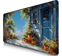 Blue Mouse Mat 1200x600x3mm XXL Gaming Mouse Pad Door Desk Mat, Table Mats with Non-Slip, Soft Smooth Surface, Stitched Edges Desk Pad, Waterproof Fabric, Durable, Office Accessories, Gifts F0-896