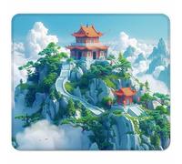 Blue Mouse Mat 300x250mm, Small Mouse Pad Architecture Waterproof Gaming Mousepad, Mini Desk Mat with Anti-Slip Base, Stitched Edges Mousepad, Keyboard, Mousemats for Desk, Gifts for Women C-8463