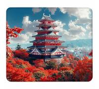 Blue Mouse Mat 340x280mm, Small Mouse Pad Landscape Waterproof Gaming Mousepad, Mini Desk Mat with Anti-Slip Base, Stitched Edges Mousepad, Keyboard, Mousemats for Desk, Gifts for Women 8-4598