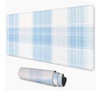 Blue Mouse Mat 500x250 mm Large Mouse Pad Stripe Office Accessories Waterproof Desk Mat with Non-Slip Base, Smooth Surface to Improve Precision and Speed, Gaming Mousepad for Home, Office 3Y-279