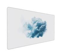 Blue Mouse Mat 800x400 mm Large Mouse Pad Cloud Waterproof Desk Mat with Non-Slip Rubber Base, Smooth Surface to Improve Precision and Speed, xxl Gaming Mousepad for Computer, PC, Laptop 2S-819