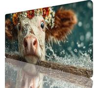 Blue Mouse Mat 900x300x3 mm Large Gaming Mouse Pad Animal Desk Mat with Stitched Edges, Mousepad Non Slip Rubber Base, Waterproof Soft Desk Pad, Pc Accessories for Home Office Decor, Gifts l-8450