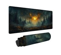 Blue Mouse Mat Abstract Mouse Pad 28X12inch, Washable Mousepad, Gaming Mousepad Office Accessories with Anti-Slip Rubber Base Double Stitched Edges for Laptop Office, Decor, Gifts for Men -TL85S6