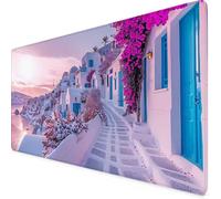 Blue Mouse Mat Aegean Sea Gaming Mouse Pad XXL 60 x 30cm Desk Mat Large with Non-Slip Base and Stitched Edge Keyboard Pad for Gaming/Home/Office Work/Accessories, Improved Precision and Speed p3992i