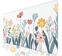 Blue Mouse Mat Grass Mouse Pad Desk Mat Soft Smooth Surface and Anti-Slip Rubber Base for Stable Grip on Smooth Surfaces, Improved Precision and Speed, Mousepad for Office 1600 x 800 x 3mm K0-320