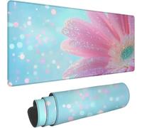 Blue Mouse Mat Large Desk Mat, XXL Gaming Mouse Pad 800x400mm 0-z466 | Non-Slip Flower Keyboard Mousepad, Gaming Mousemat with Stitched Edges, Large Desk Accessories for Desk, Laptop, Home, Office