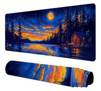 Blue Mouse Mat Night Sky Desk Mat 1500x800x3mm Mouse Pad Large, Waterproof Mousepad with Stitched Edges and Non-Slip Rubber Base Mousemat, Desk Accessories for Men, Work From Home Essentials J1-653