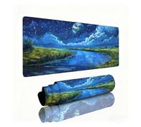 Blue Mouse Mat River Mouse Pad Desk Mat 1600x800x3mm, Table Mats, Soft Smooth Surface and Anti-Slip Rubber Base, Improved Precision and Speed, Desk Accessories for Men Macbook, Laptop, Office 0B-403