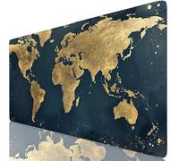 Blue Mouse Mat World Map Mouse Pad Desk Mat Soft Smooth Surface and Anti-Slip Rubber Base for Stable Grip on Smooth Surfaces, Improved Precision and Speed, Mousepad for Office 500 x 250 x 3mm K0-218