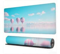 Blue Mouse Mat XXL 27.6x11.8x0.12 inch Large Gaming Mouse Pad Sky Desk Mat Stitched Edges, Washable Japanese Mousepad with Anti-Slip Rubber Base Computers Desk Pad for Laptop Office Decor, Model875