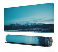 Blue Mouse Pad 1500 x 800 x 3 mm XXL Desk Mat Landscape Mouse Mat, Extended Japanese Mousepad, Large Desk Pad with Non-Slip Base and Stitched Edge Office Accessories for Gaming Work Laptop, Model898