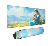 Blue Mouse Pad Large 120x60cm, Woman Mouse Mat Waterproof Desk Mat with 3MM Stitched Edges, Non-Slip Rubber Base Mousepad Computer Accessories for Gaming, Office and Home, Gifts for Women -zjn25093S