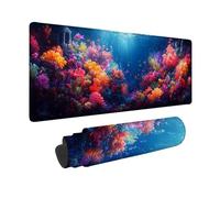 Blue Mouse Pad Large 700x300x3mm, Ocean Gaming Mouse Pad Waterproof Desk Mat with 3MM Stitched Edges, Non-Slip Rubber Base Mousepad Computer Accessories for Gaming, PC, Laptop, Office -hjw2601PB