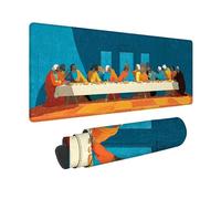 Blue Mouse Pad Large 70x30cm, The Last Supper Mouse Mat Waterproof Desk Mat with 3MM Stitched Edges, Non-Slip Rubber Base Mousepad Computer Accessories for Gaming, Office, Gifts for Women -zjn2509H4