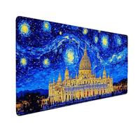 Blue Mouse Pad St. Peter'S Basilica Large Mouse Mat 120 x 60cm Desk Mat Large Non-Slip Rubber Base-Smooth Cloth Surface, Durable Stitched Edges Desk Pad for Gaming, Computer Accessories (Blue) 57230q