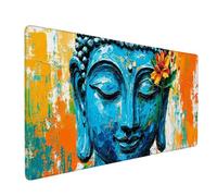 Blue Mouse Pad Zen Large Mouse Mat 120 x 60cm Desk Mat Large Non-Slip Rubber Base-Smooth Cloth Surface, Durable Stitched Edges Desk Pad for Gaming, Office, Computer Keyboard Accessories (Blue) 58000h