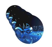 Blue Music Car Air Fresheners Cards 4 Pcs Hanging Fragrance Scented Cards Long-Lasting Car Aromatherapy Tablets for Wardrobe Bathroom Car Interior Mirror Pendant Gifts