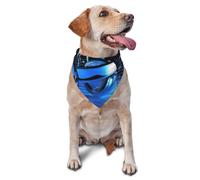Blue Music Dog Bandana Pet Scarf Accessories for Small Medium Dogs Cats Photo Prop, Triangle Pet Bandanas Adjustable Puppy Bib Washable Dog Kerchief Puppy Neckerchief
