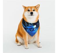 Blue Music Dog Bandanas Small Adjustable Dog Scarf Triangle Bibs Double Reversible Kerchief Scarf Washable Daily Handkerchief for Medium Large Dog Puppy Cat Gift