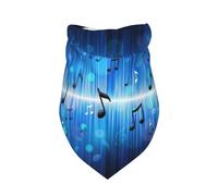 Blue Music Note,Bib Scarf Triangle Hood Adjustable Pet Scarf Washable Hood Suitable for Small, Medium and Large Dogs and Cats
