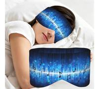 Blue Music Note, Sleep Mask for Home Travel, Full Eye Covers Light Blocking Eye Mask Sleep Eye and Ear Muffs