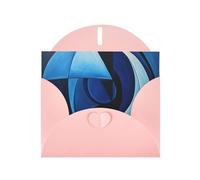 Blue Musical Note Print Blank Cards and Envelopes 5" x 6" for Wedding Birthday Invitations and All Occasions