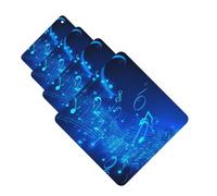Blue Musical Notes Car Air Freshener Cards Set of 4 Pieces Long Lasting Hanging Scented Cards for Bedroom Wardrobe Car Aromatherapy Tablets for Men Women Rearview Mirror Pendant